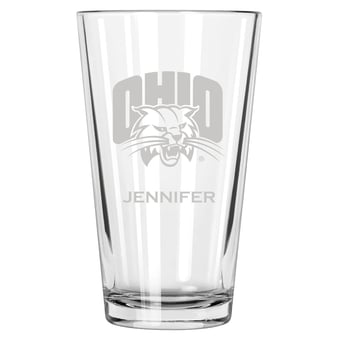 Ohio Bobcats 16oz. Personalized Etched Pint Glass