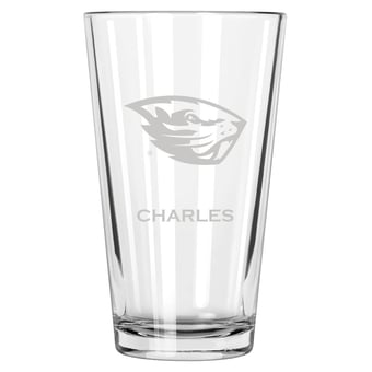Oregon State Beavers 16oz. Personalized Etched Pint Glass