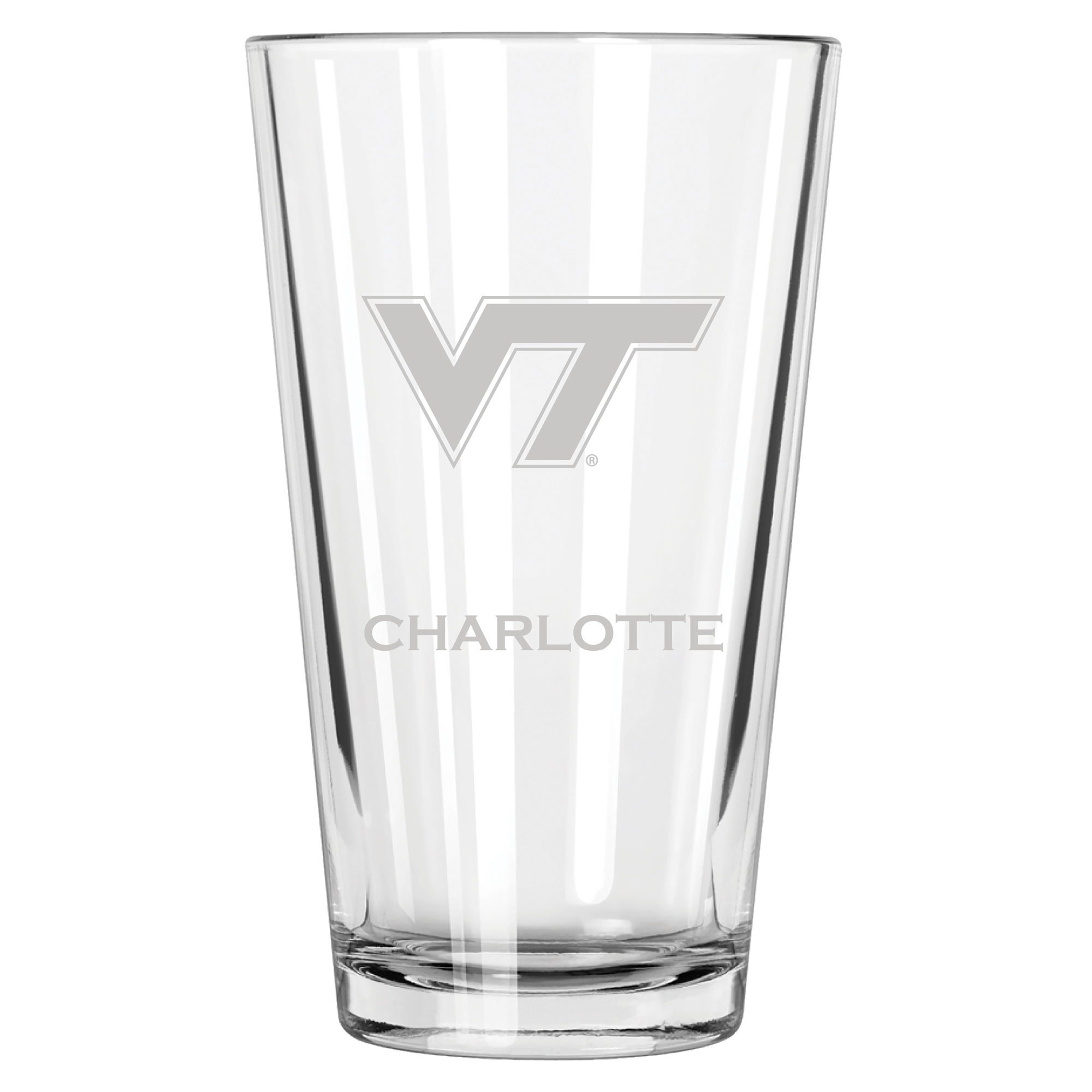 Virginia Tech Hokies 16oz. Personalized Etched Pint Glass