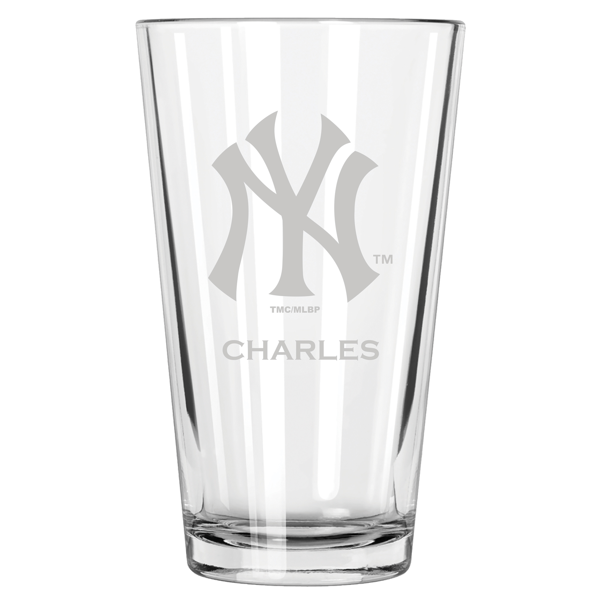 New York Yankees 16oz. Personalized Etched Pint Glass