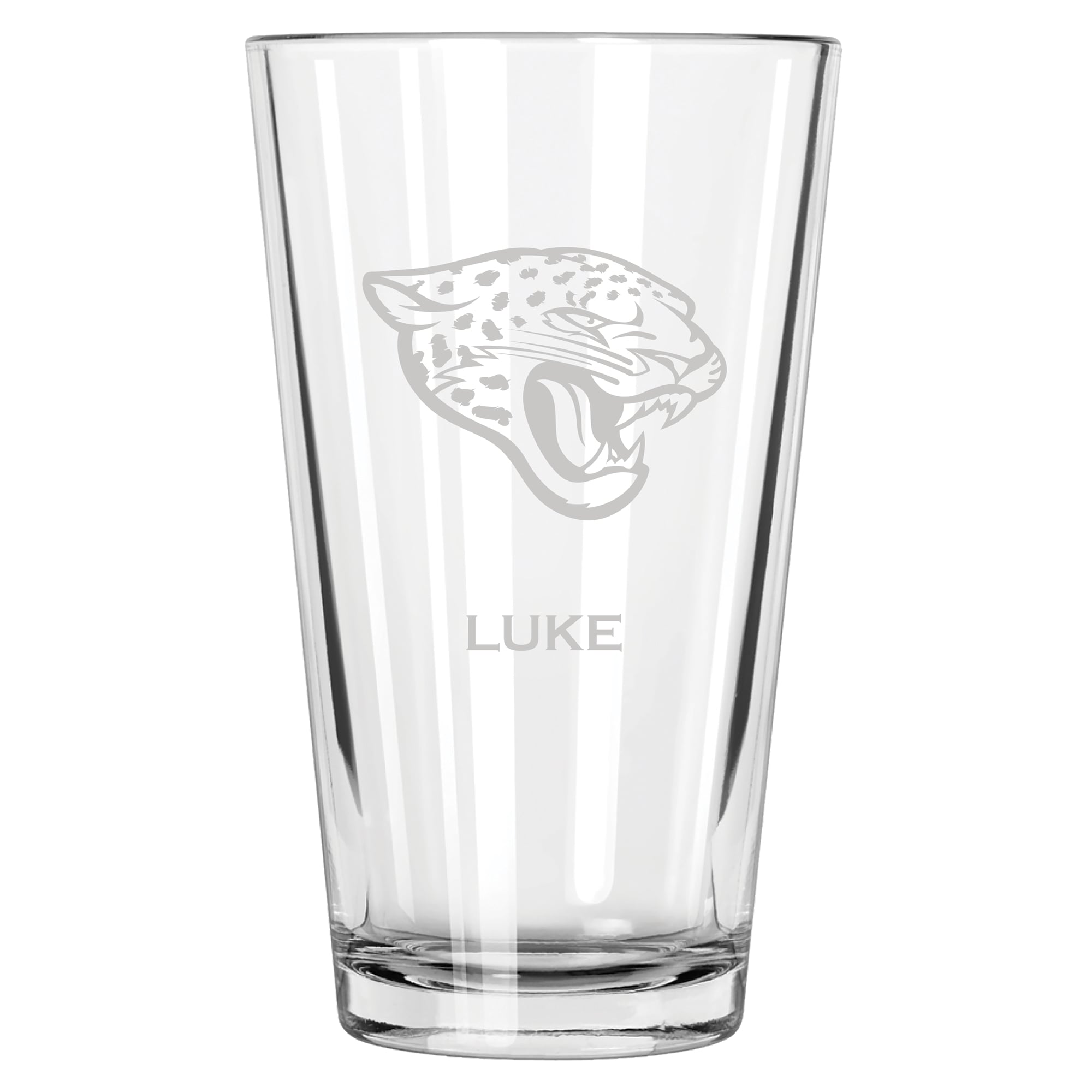 Jacksonville Jaguars 16oz. Personalized Etched Pint Glass