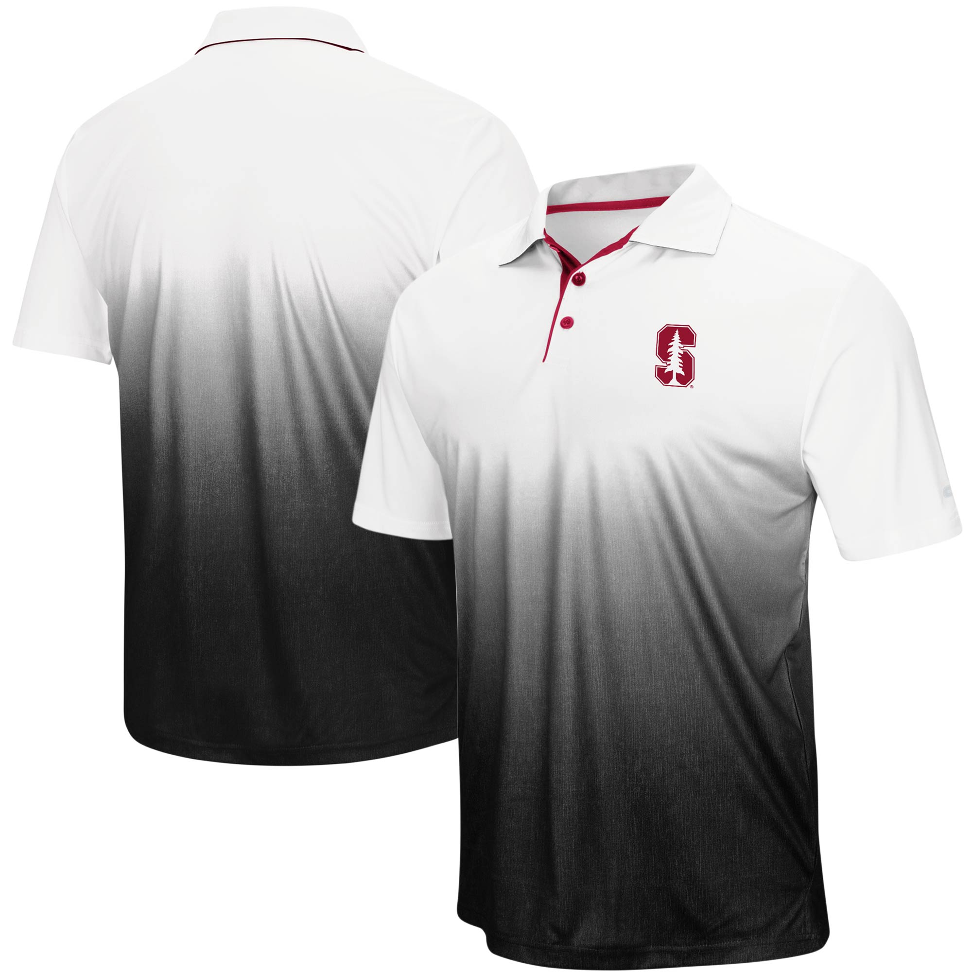Men's Colosseum Gray Stanford Cardinal Magic Team Logo Polo