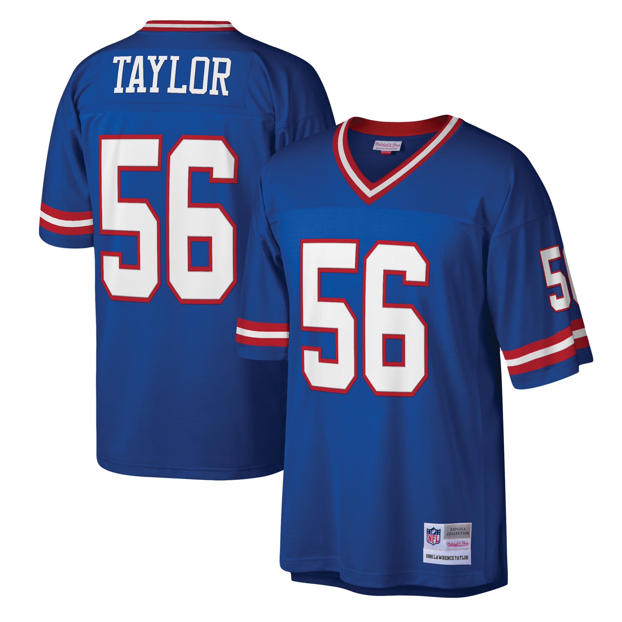 Maglia da uomo Mitchell & Ness Lawrence Taylor Royal New York Giants Legacy Replica