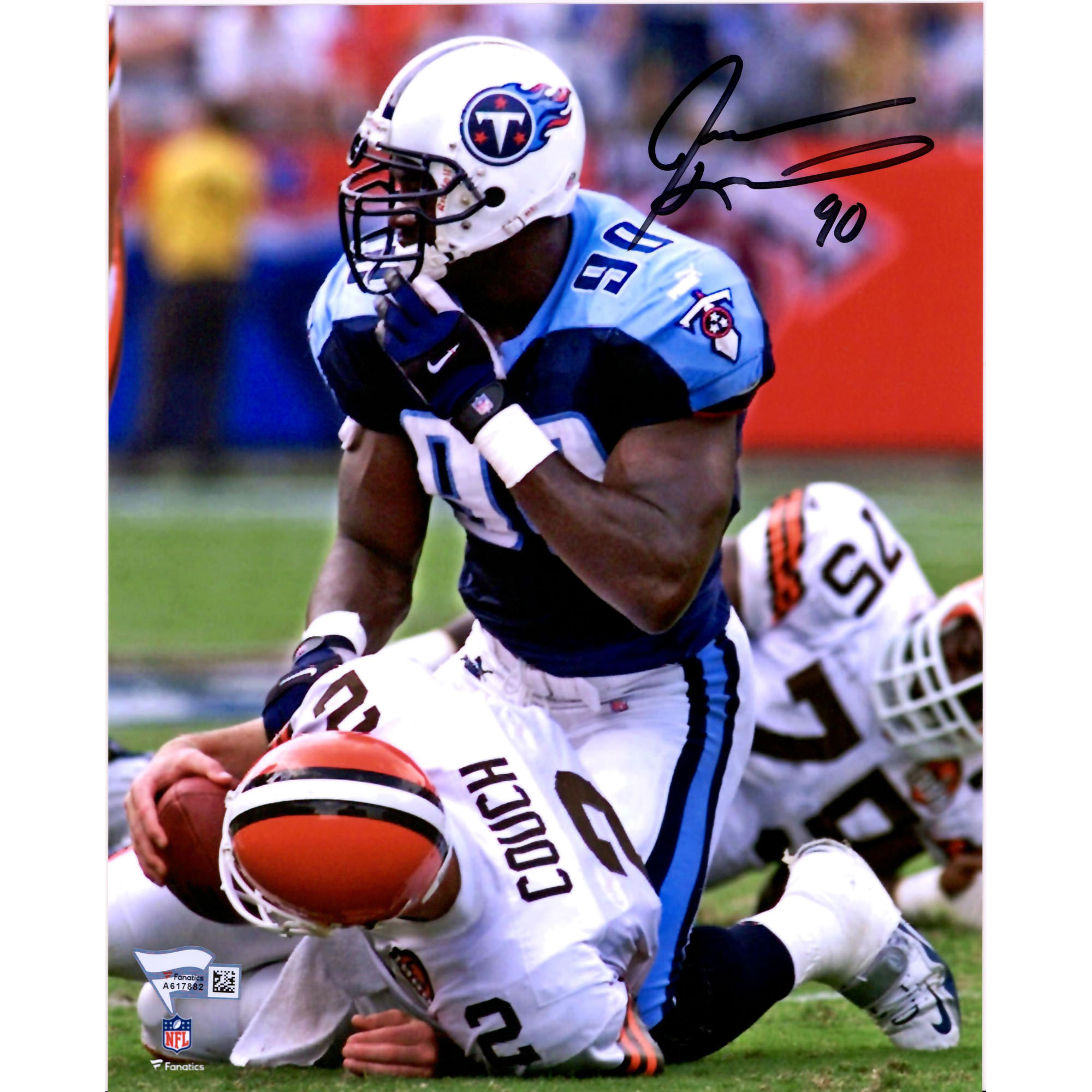Jevon Kearse Tennessee Titans Autographed 8" x 10" Over Couch Photograph