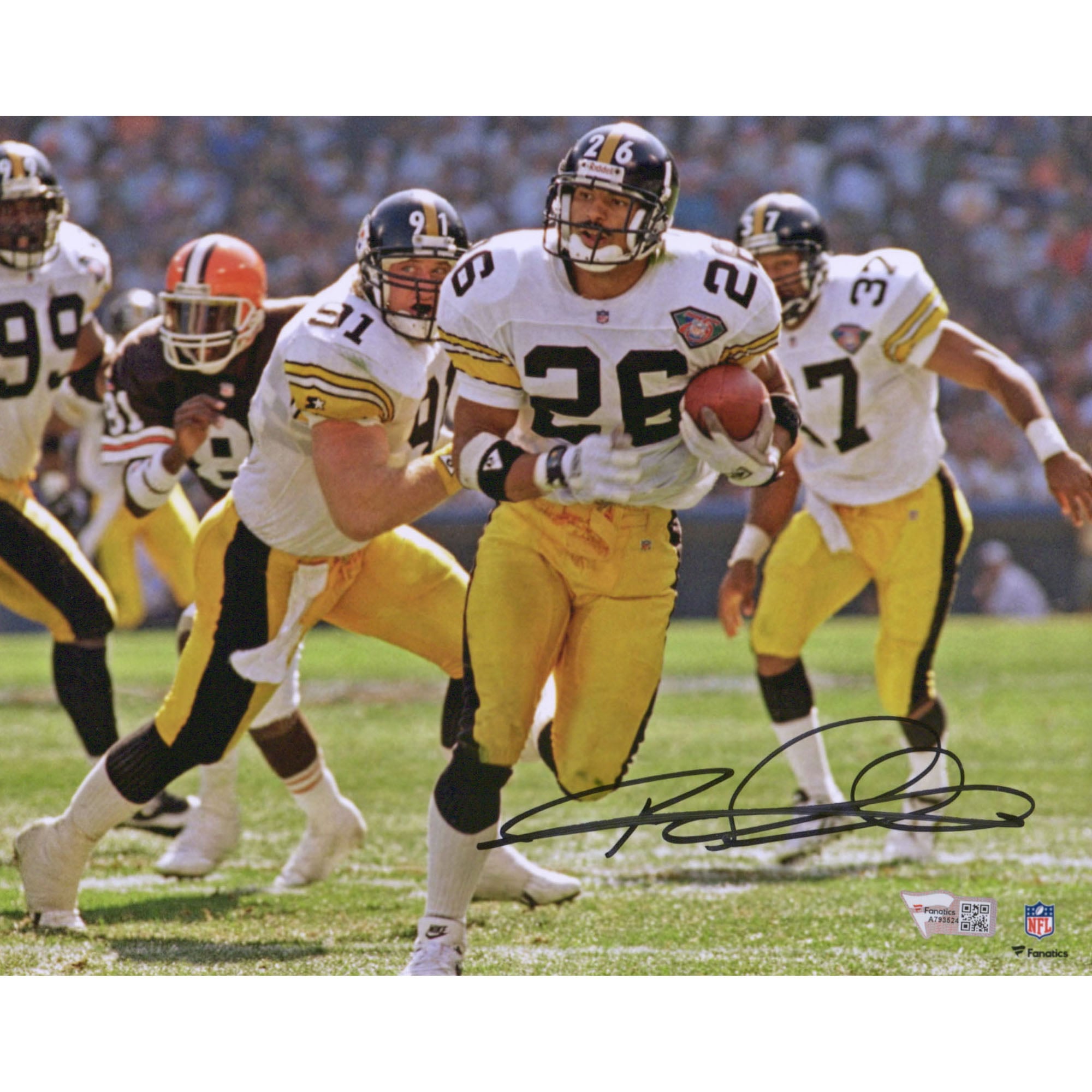 Rod Woodson Pittsburgh Steelers Autographed 8" x 10" Running Photograph