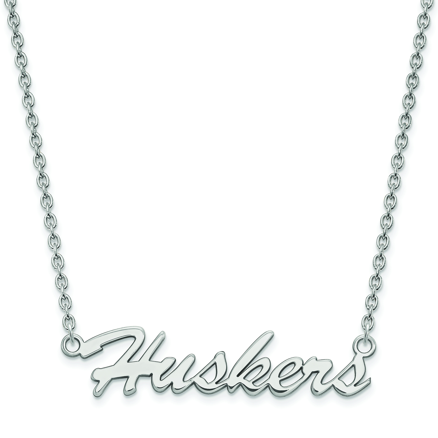Women's Nebraska Huskers Sterling Silver Script Necklace