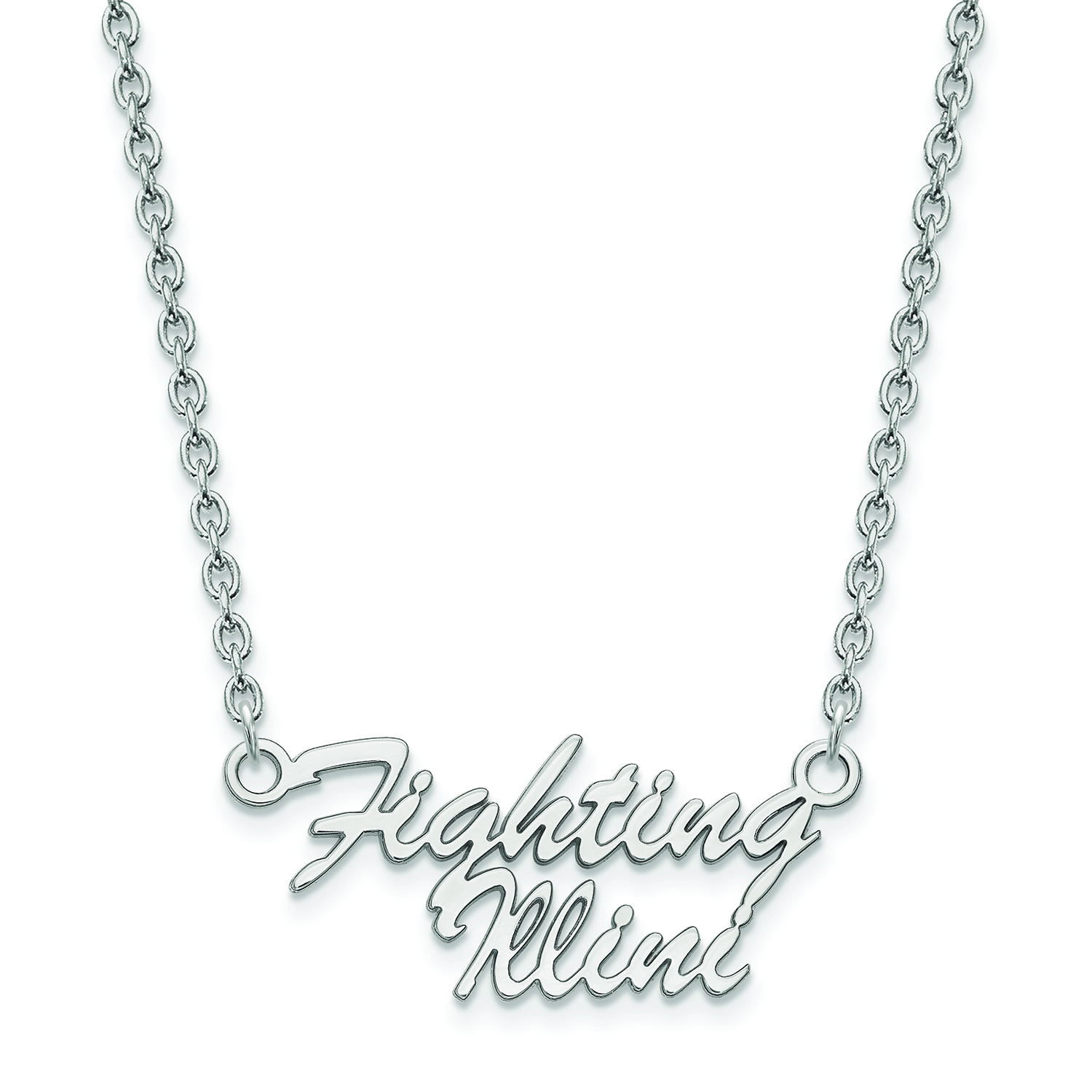 Women's Illinois Fighting Illini Sterling Silver Script Necklace