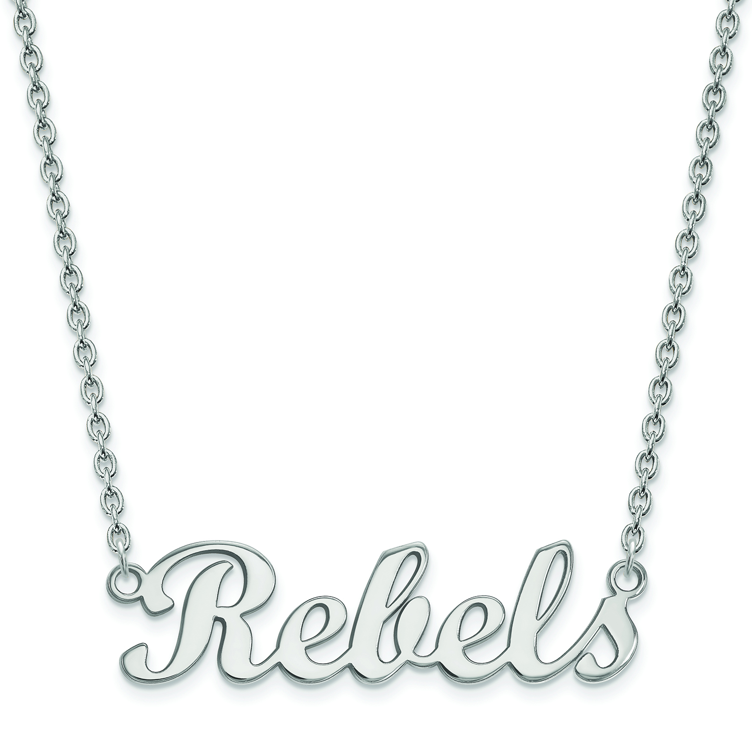 Women's Ole Miss Rebels Silver Script Necklace