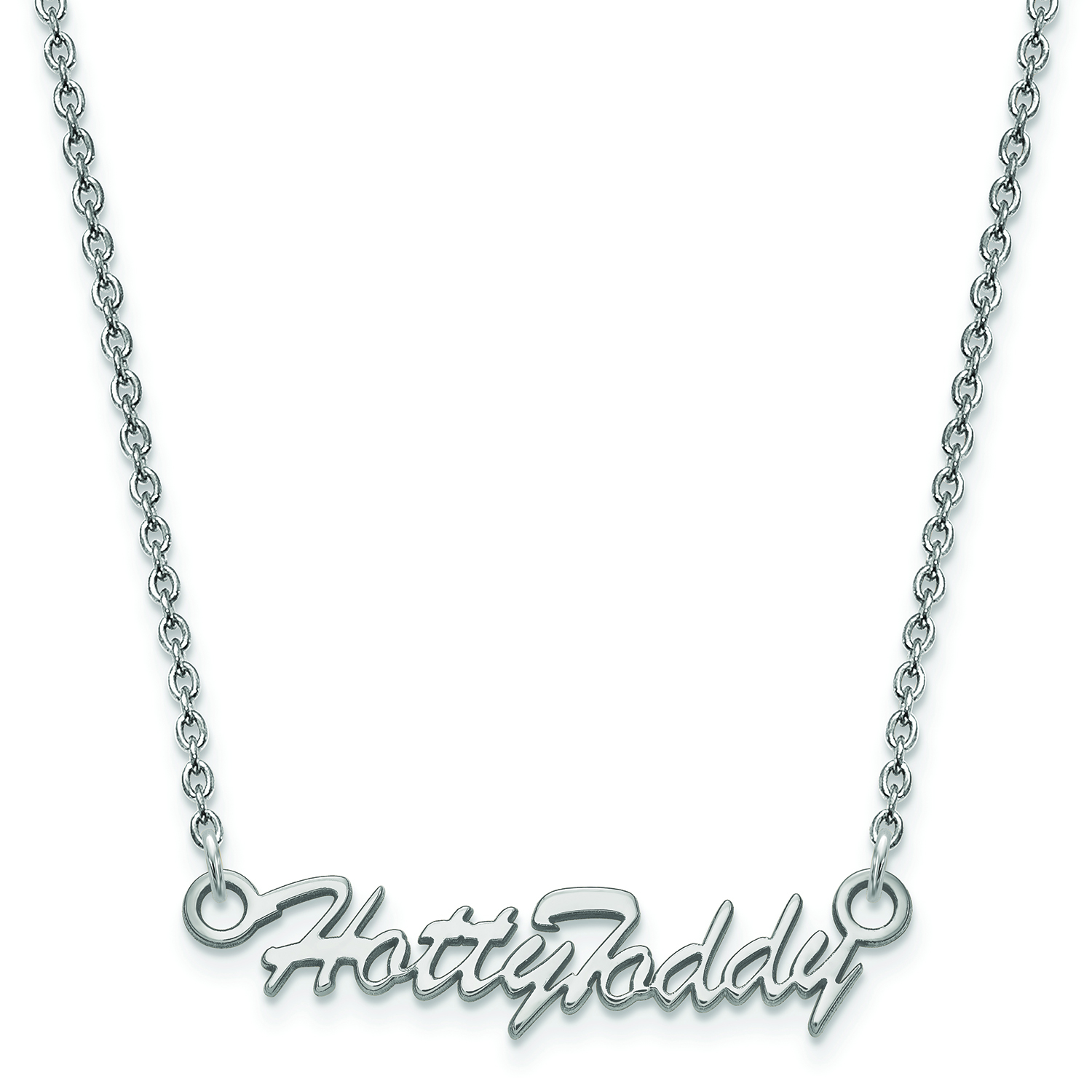 Women's Ole Miss Rebels Silver Script Logo Necklace