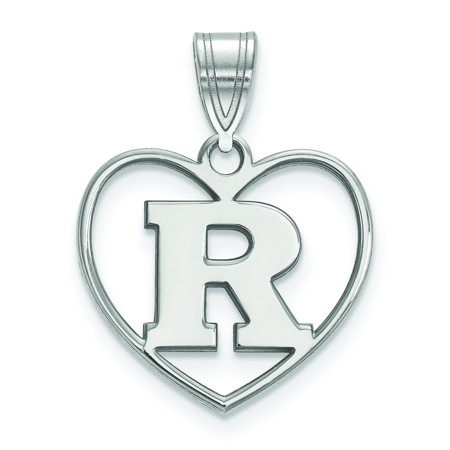 Women's Rutgers Scarlet Knights Sterling Silver Logo Heart Pendant