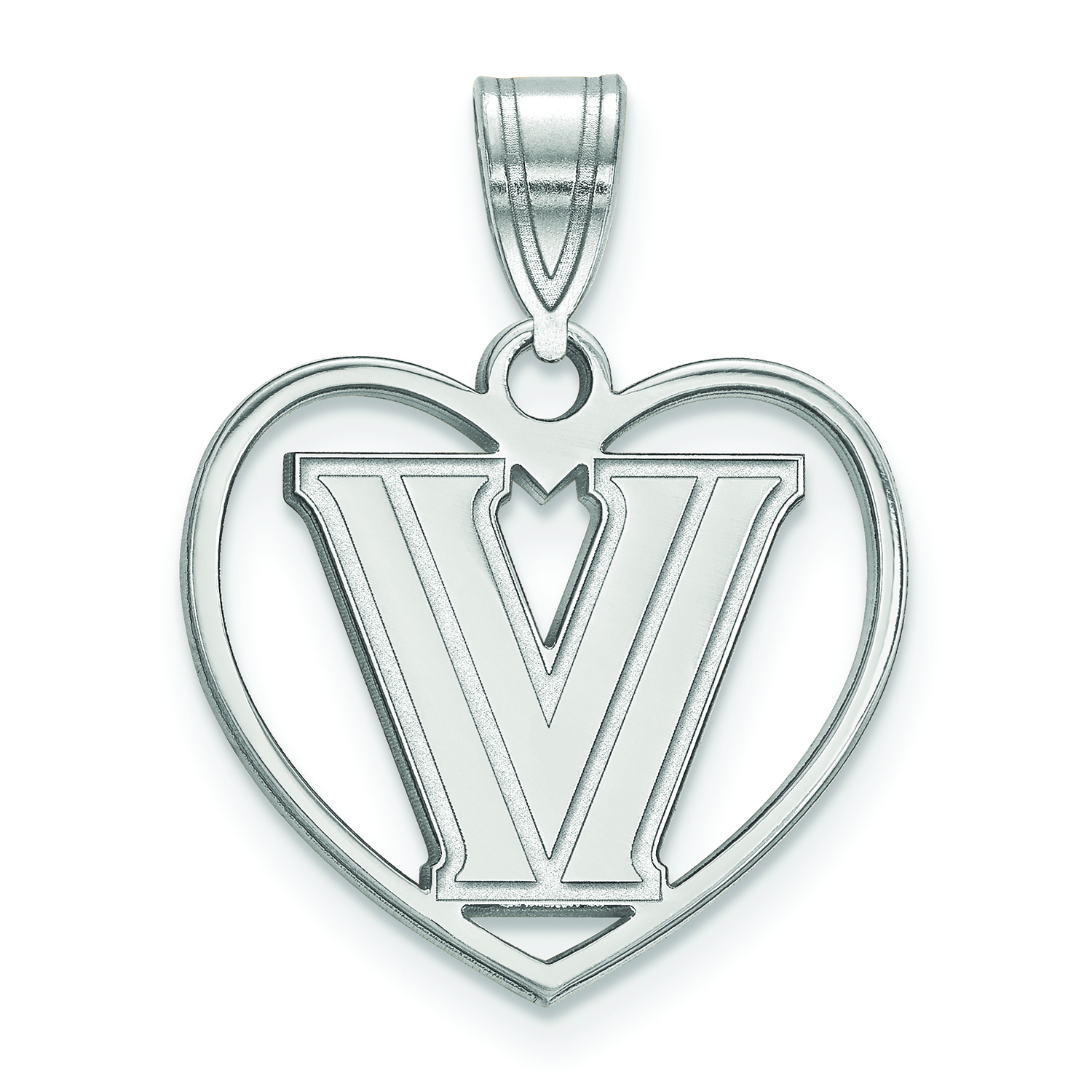 Women's Villanova Wildcats Sterling Silver Logo Heart Pendant