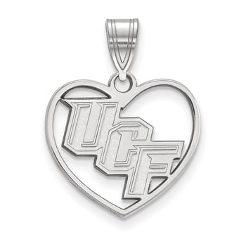 Women's UCF Knights Sterling Silver Logo Heart Pendant