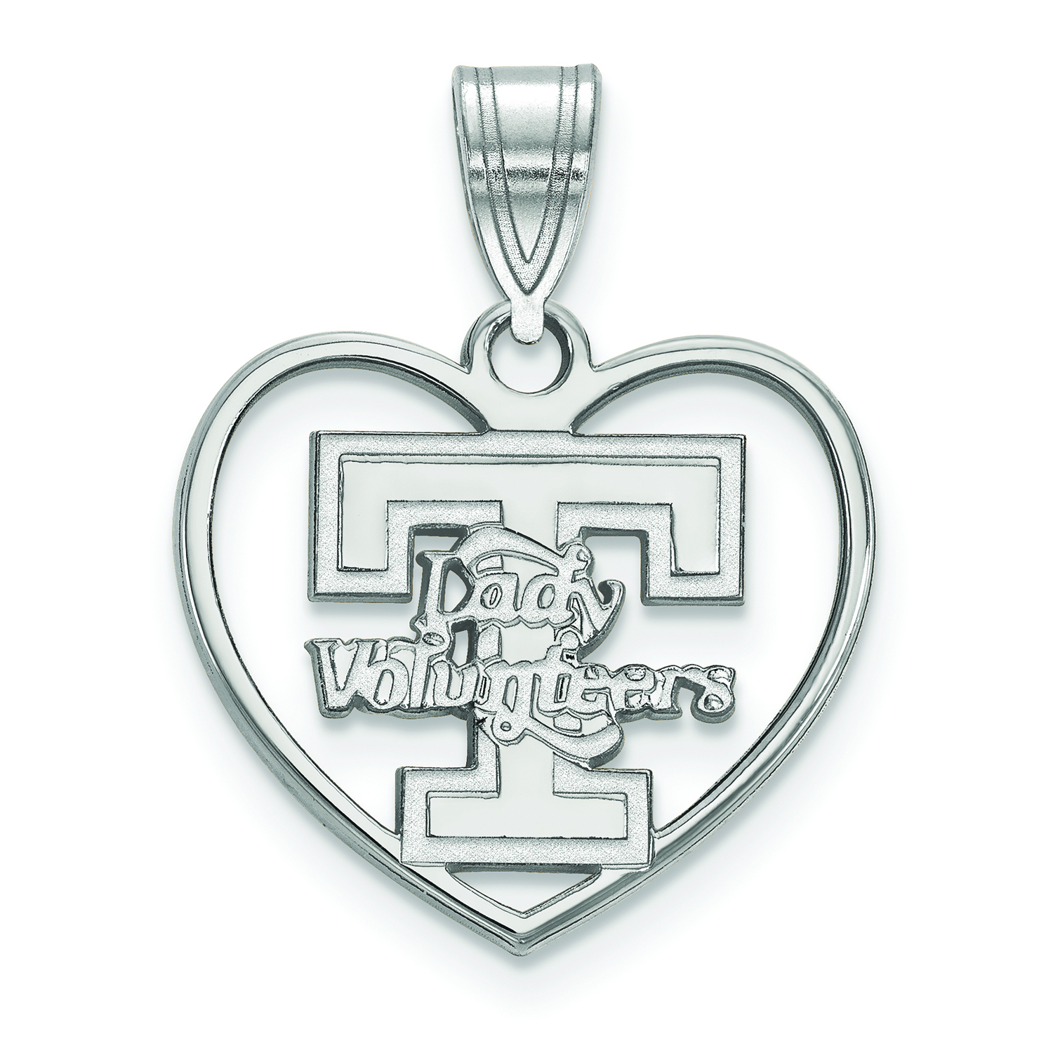 Women's Tennessee Volunteers Sterling Silver Secondary Logo Heart Pendant