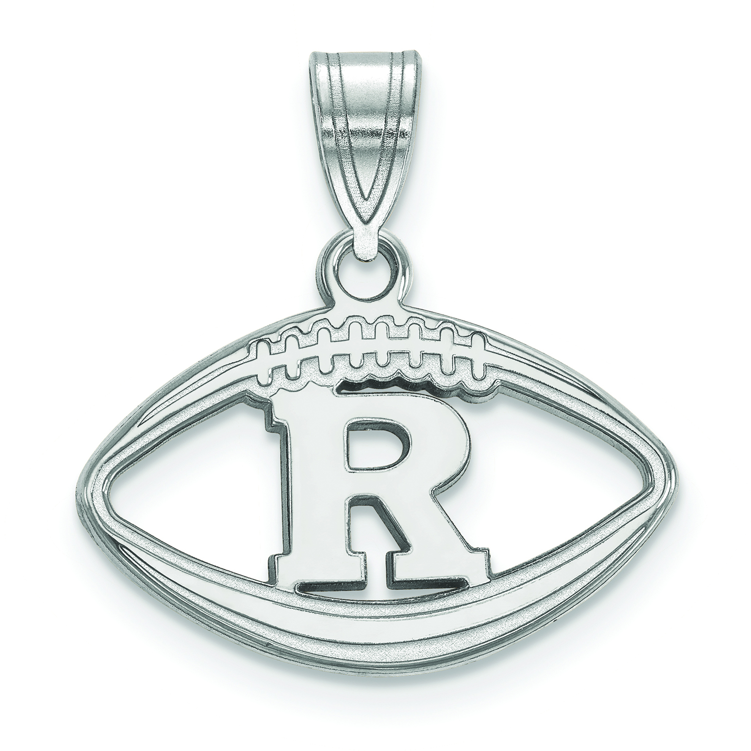 Women's Rutgers Scarlet Knights Sterling Silver Logo Football Pendant