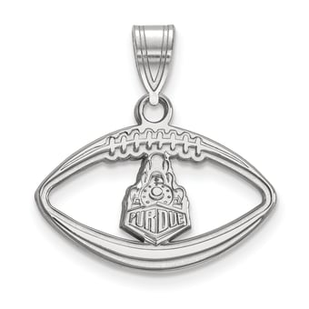 Women's Purdue Boilermakers Sterling Silver Secondary Logo Football Pendant