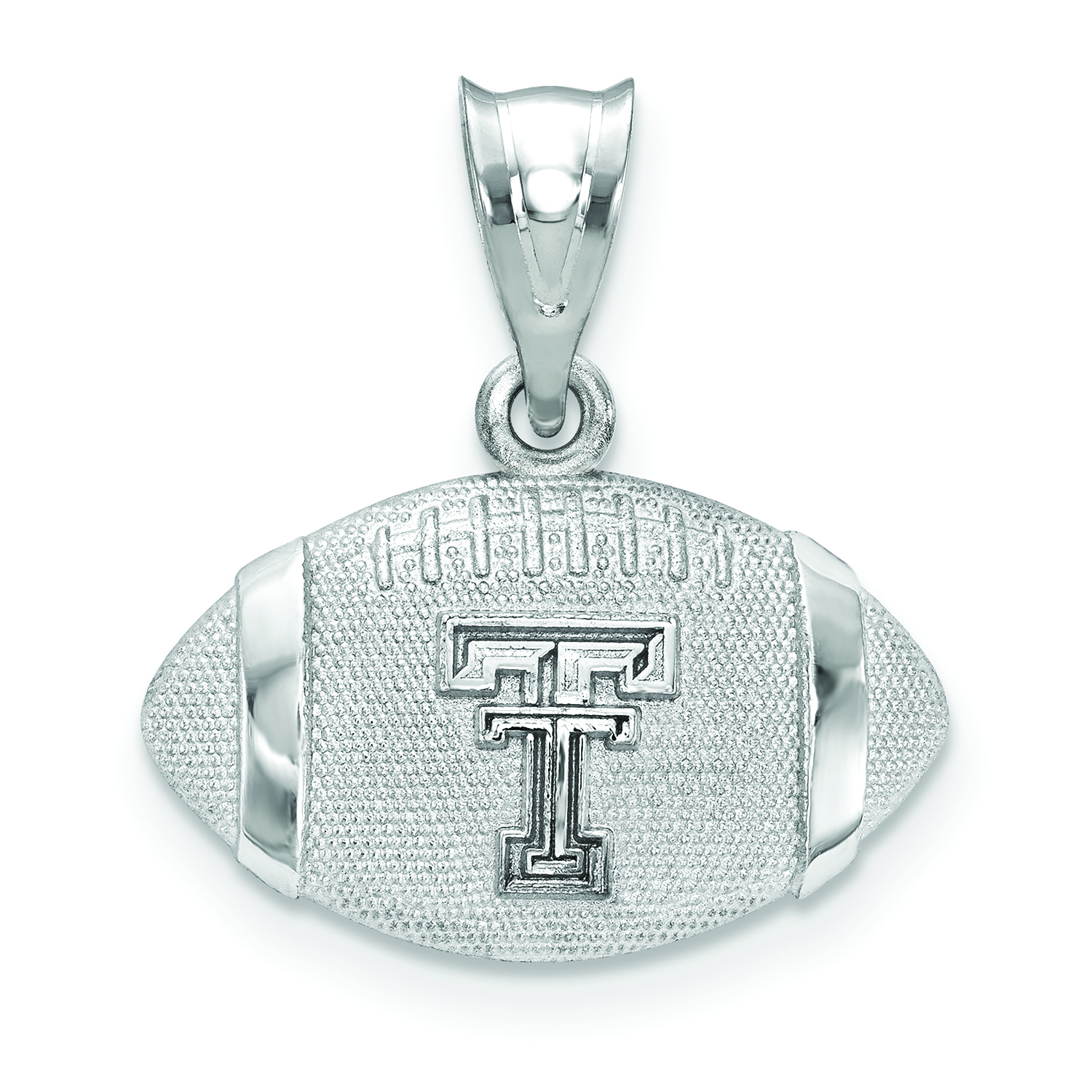 Women's Texas Tech Red Raiders Sterling Silver 3D Football Logo Pendant
