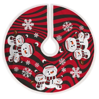 Tampa Bay Buccaneers Snowman Sherpa Christmas Tree Skirt