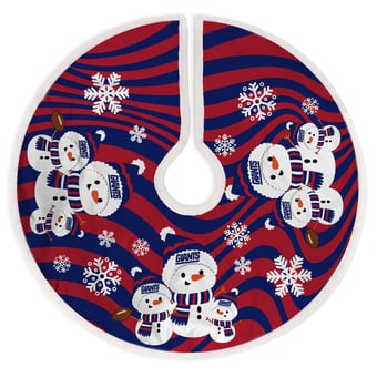 New York Giants Snowman Sherpa Christmas Tree Skirt