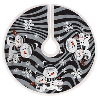 Las Vegas Raiders Snowman Sherpa Christmas Tree Skirt