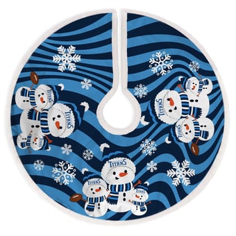Tennessee Titans Snowman Sherpa Christmas Tree Skirt