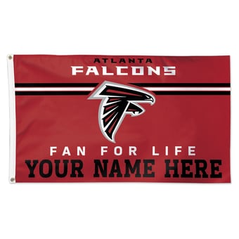 WinCraft Atlanta Falcons 3' x 5' One-Sided Deluxe Personalized Flag