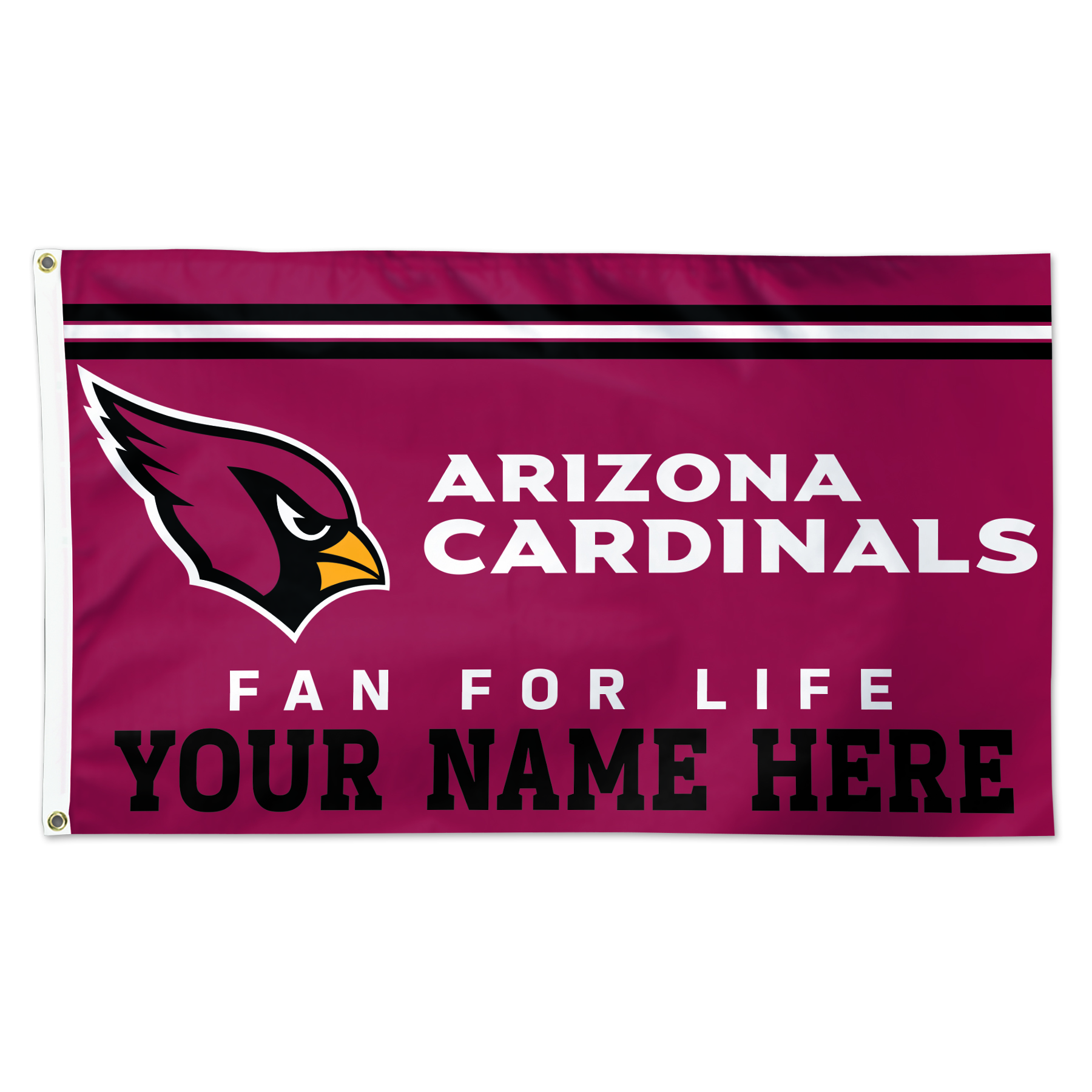 WinCraft Arizona Cardinals 3' x 5' One-Sided Deluxe Personalized Flag