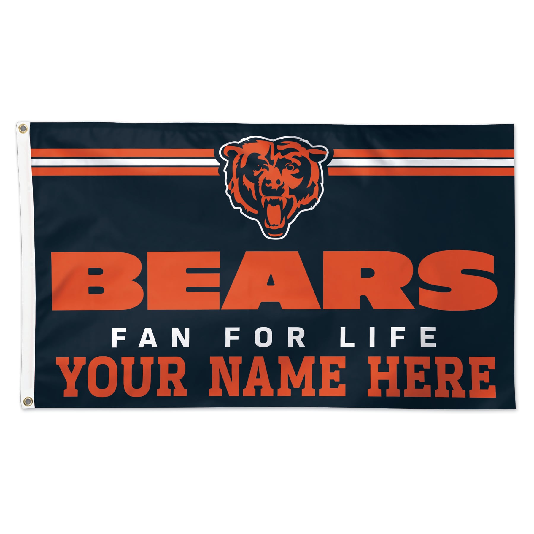 WinCraft Chicago Bears 3' x 5' One-Sided Deluxe Personalized Flag