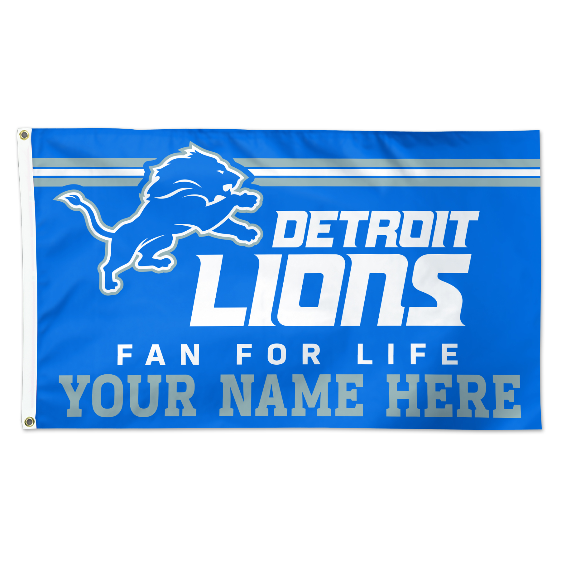 WinCraft Detroit Lions 3' x 5' One-Sided Deluxe Personalized Flag