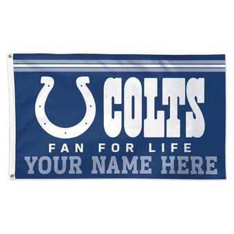 WinCraft Indianapolis Colts 3' x 5' One-Sided Deluxe Personalized Flag