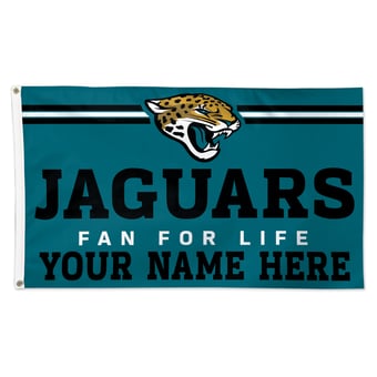 WinCraft Jacksonville Jaguars 3' x 5' One-Sided Deluxe Personalized Flag