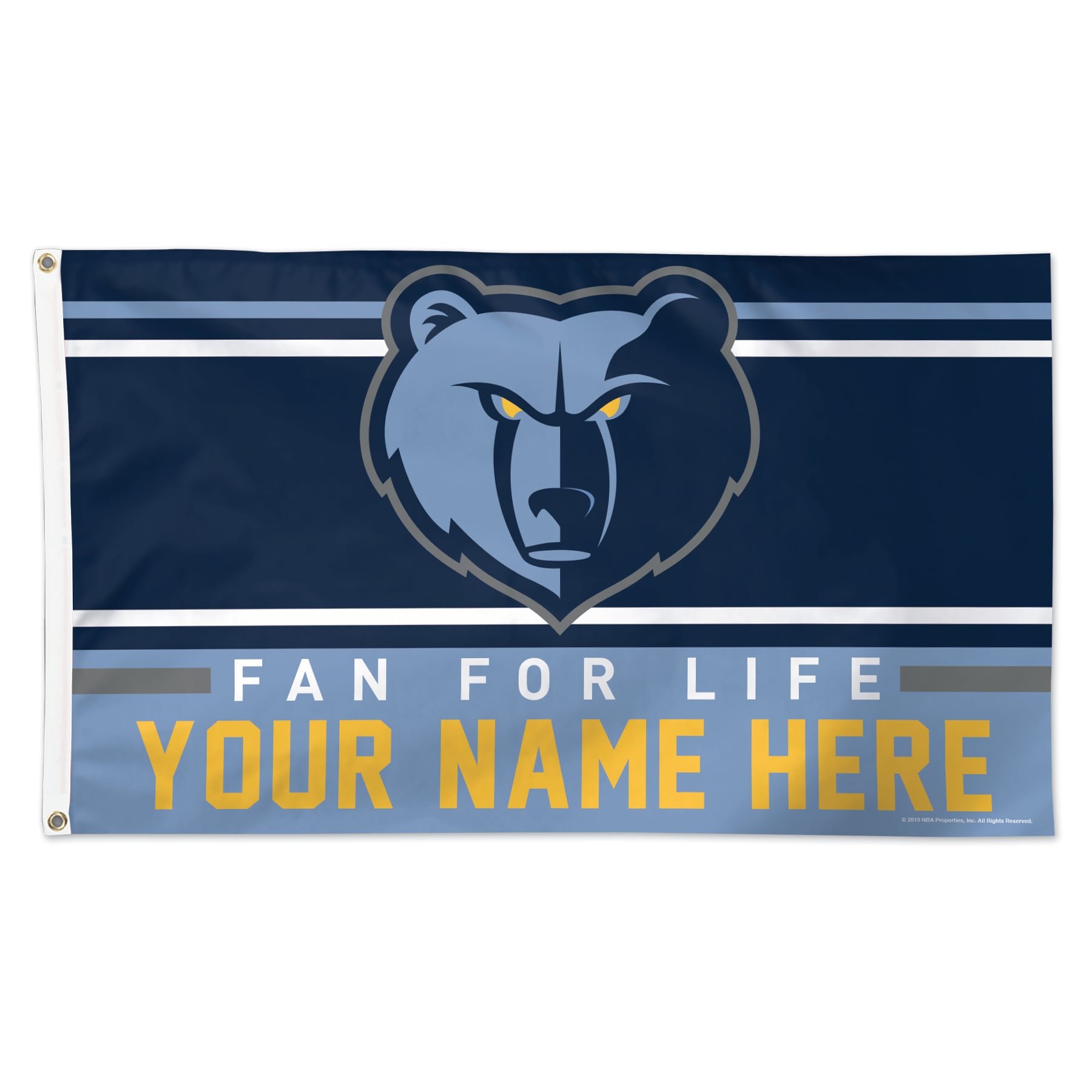 WinCraft Memphis Grizzlies 3' x 5' One-Sided Deluxe Personalized Flag