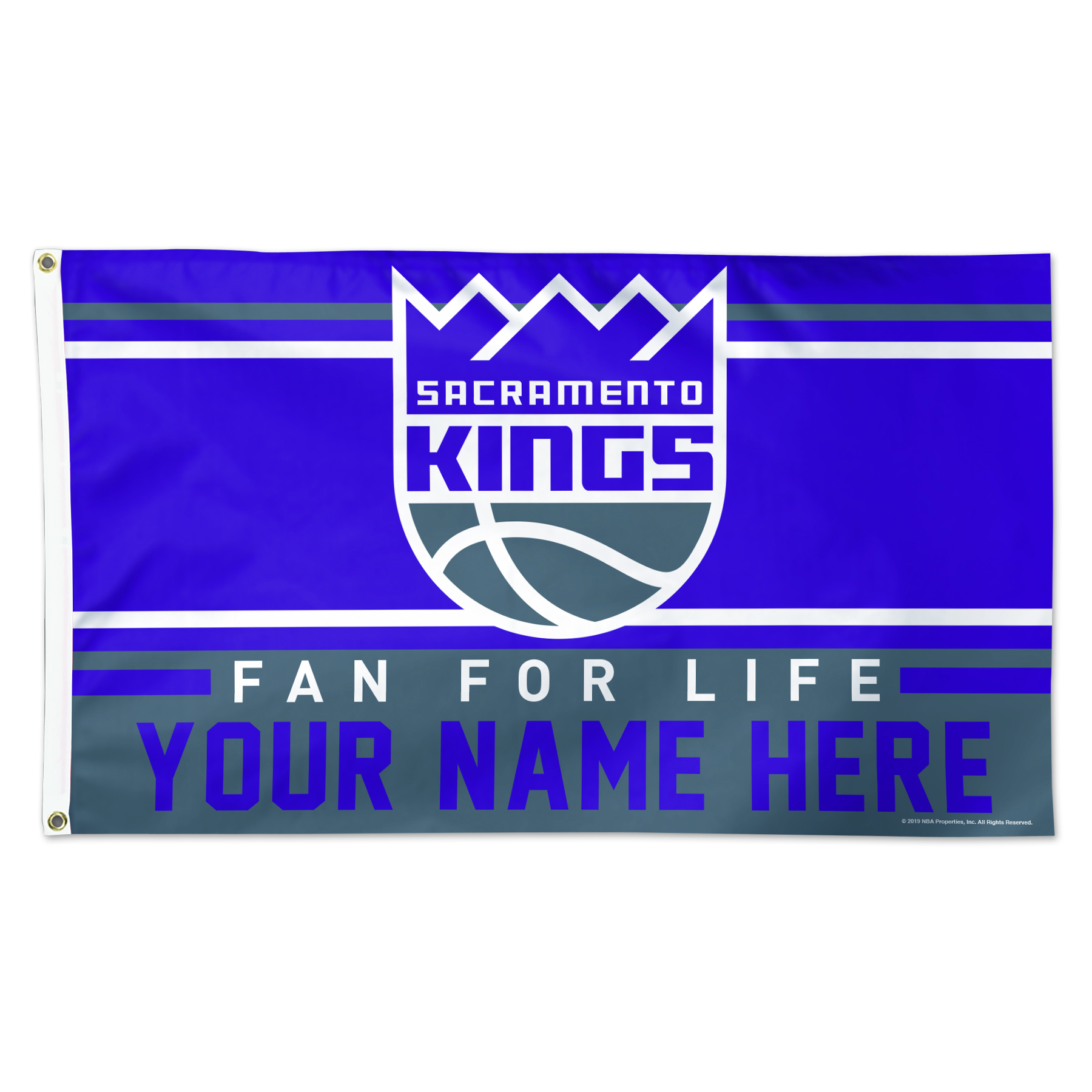 WinCraft Sacramento Kings 3' x 5' One-Sided Deluxe Personalized Flag