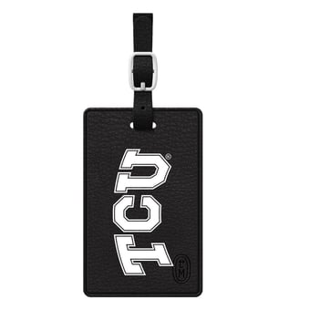 Black TCU Horned Frogs V2 Black Bag Tag