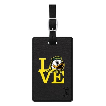 Black Oregon Ducks Love Bag Tag