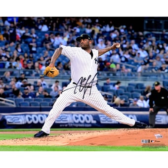 CC Sabathia New York Yankees Autographed 16" x 20" Pitching Photograph