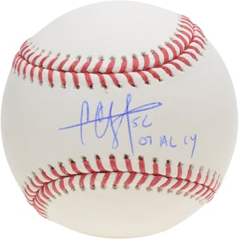 CC Sabathia Cleveland Indians Autographed Baseball with "07 AL CY" Inscription