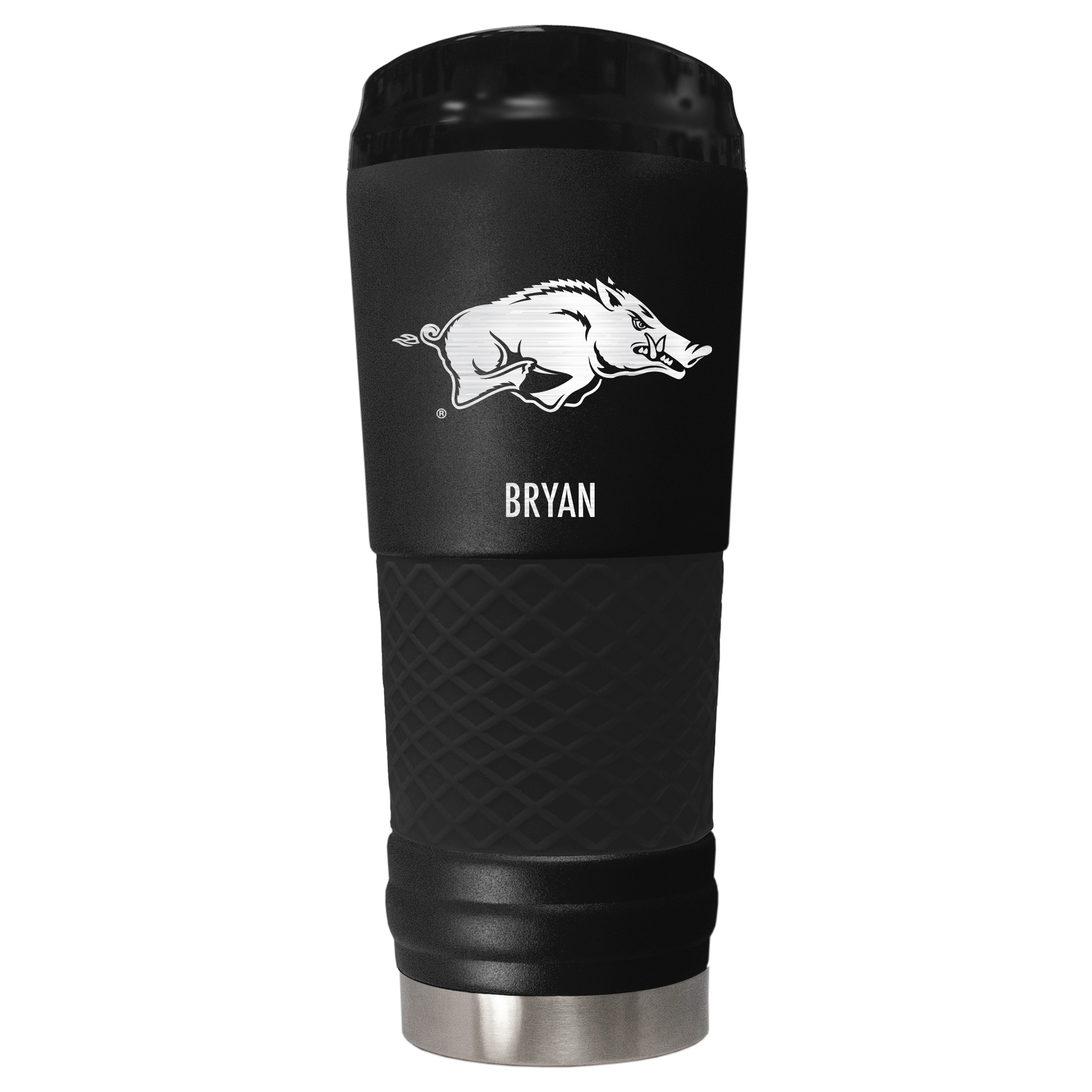 Black Arkansas Razorbacks 24oz. Personalized Stealth Draft Tumbler