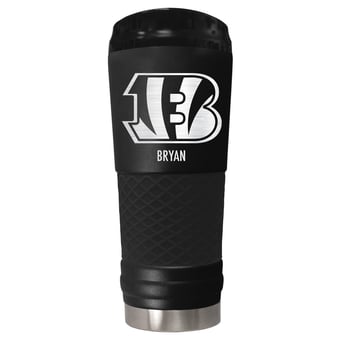 Black Cincinnati Bengals 24oz. Personalized Stealth Draft Tumbler