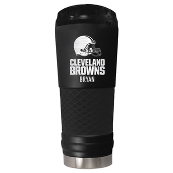 Black Cleveland Browns 24oz. Personalized Stealth Draft Tumbler