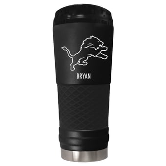 Black Detroit Lions 24oz. Personalized Stealth Draft Tumbler