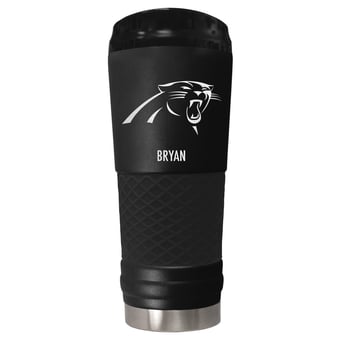 Black Carolina Panthers 24oz. Personalized Stealth Draft Tumbler