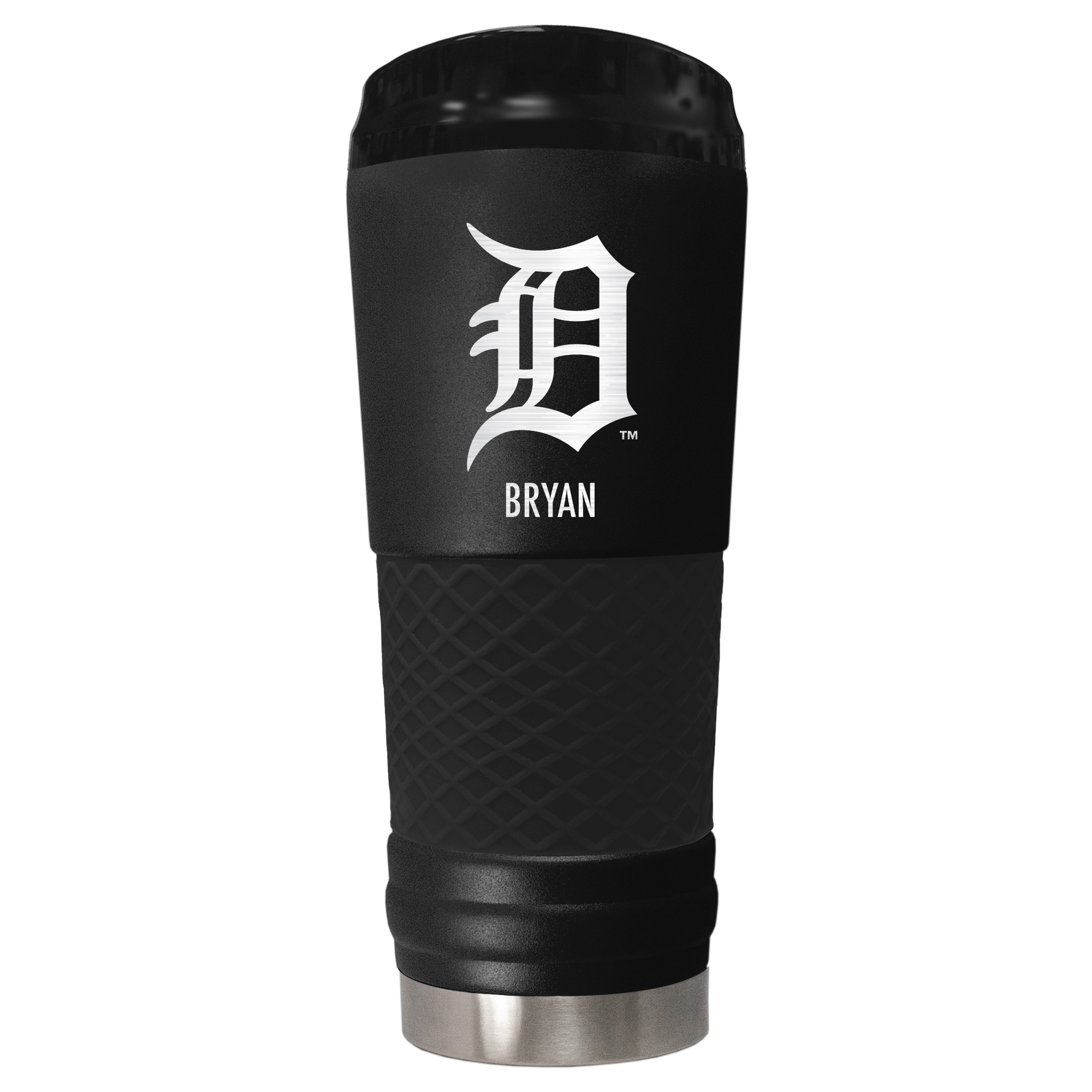 Black Detroit Tigers 24oz. Personalized Stealth Draft Tumbler