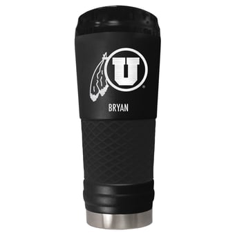 Black Utah Utes 24oz. Personalized Stealth Draft Tumbler