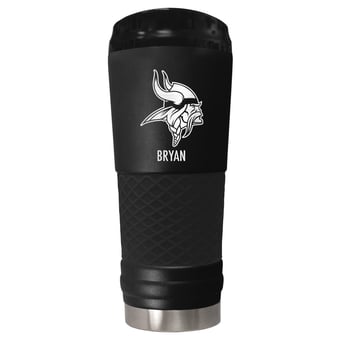 Black Minnesota Vikings 24oz. Personalized Stealth Draft Tumbler