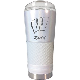 Wisconsin Badgers 24oz. Personalized Opal Draft Tumbler