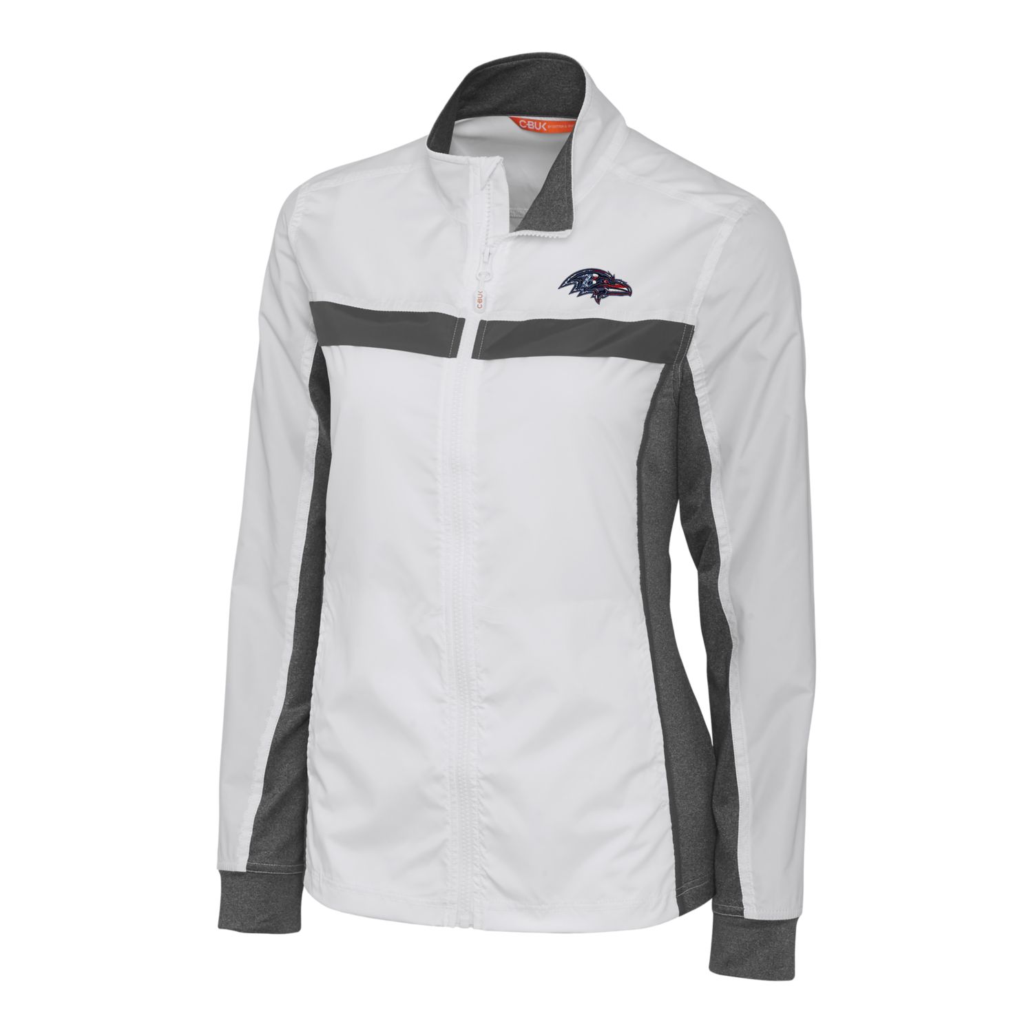 Women's Cutter & Buck White Baltimore Ravens Americana Swish Full-Zip Jacket
