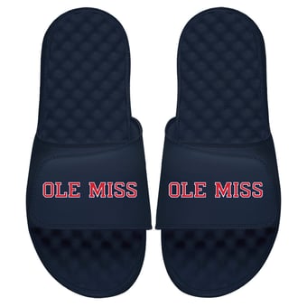 Men's ISlide Navy Ole Miss Rebels Wordmark Slide Sandals