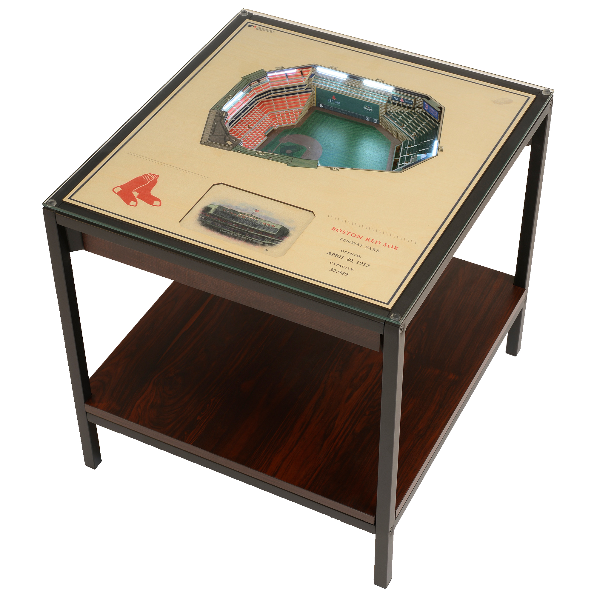 Fanpoint Boston Red Sox 25-Layer StadiumView Lighted End Table Fanpoint Boston Red Sox 25-Layer StadiumView Lighted End Table