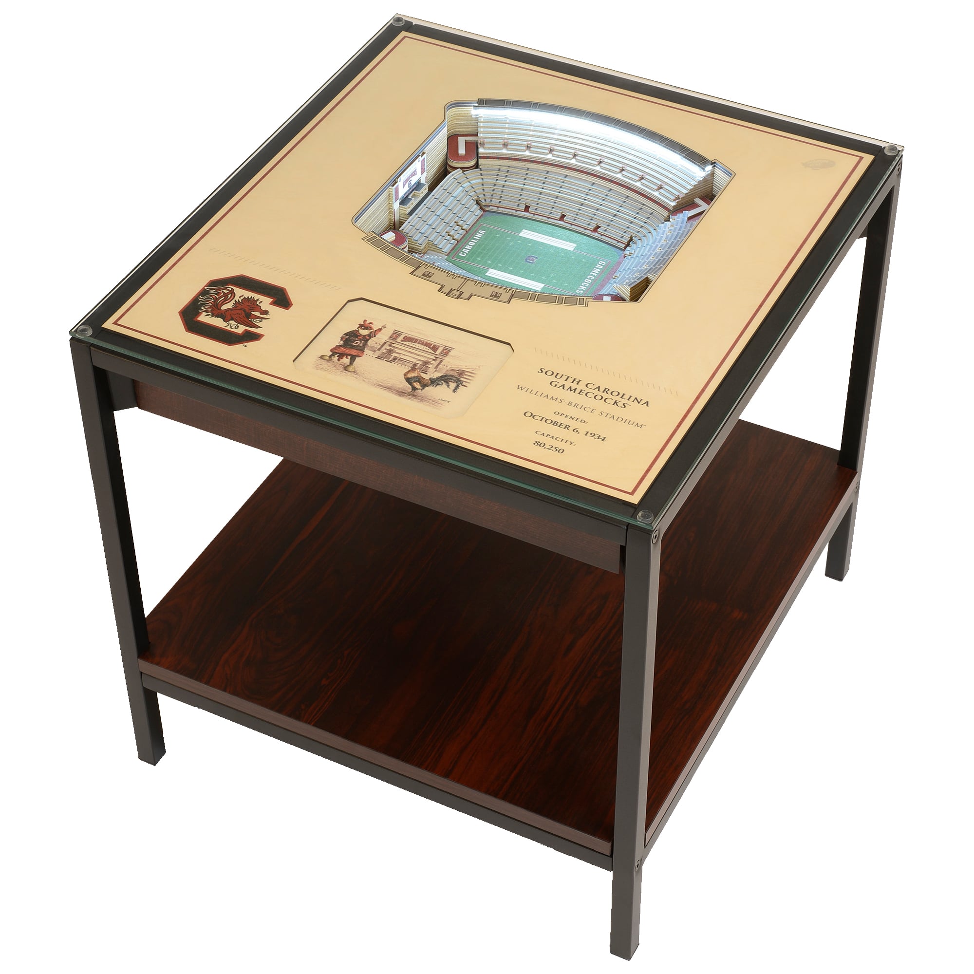 South Carolina Gamecocks 25-Layer StadiumView Lighted End Table