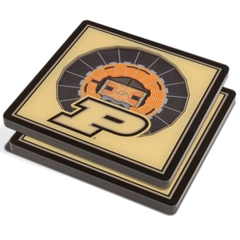 Fanpoint Purdue Boilermakers 3D StadiumView Coasters